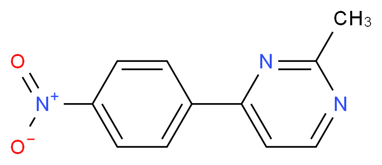 2-methyl-4-(4-nitrophenyl)pyrimidine_分子结构_CAS_874773-94-1