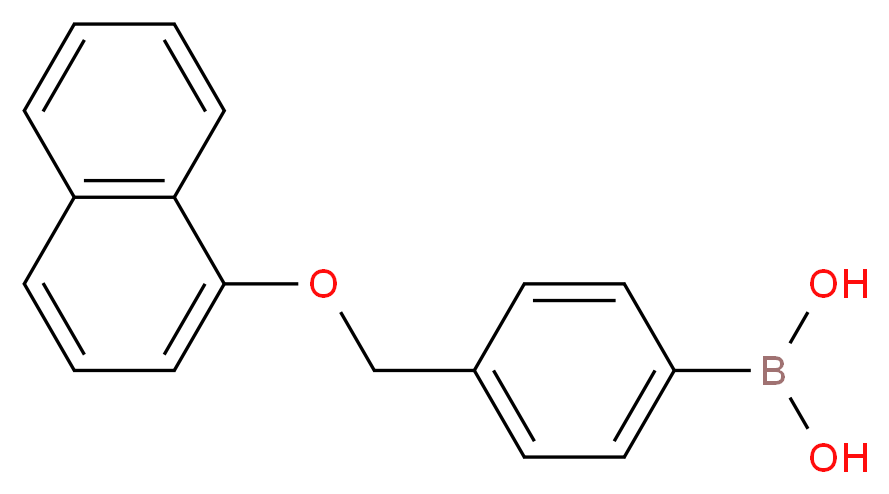 4-[(1-萘氧基)甲基]苯硼酸_分子结构_CAS_871125-78-9)