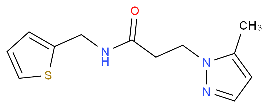 3-(5-methyl-1H-pyrazol-1-yl)-N-(2-thienylmethyl)propanamide_分子结构_CAS_)