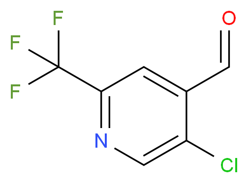 5-chloro-2-(trifluoromethyl)pyridine-4-carbaldehyde_分子结构_CAS_1060810-29-8