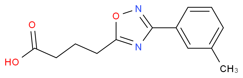 4-[3-(3-methylphenyl)-1,2,4-oxadiazol-5-yl]butanoic acid_分子结构_CAS_915921-78-7