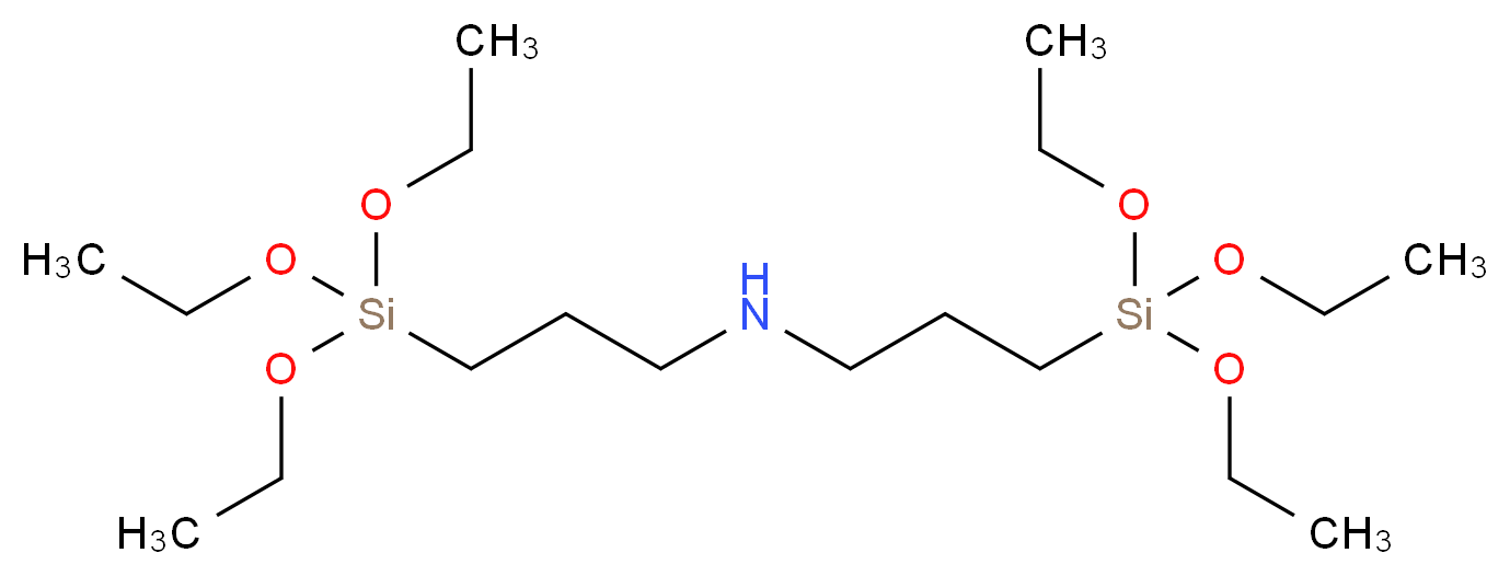 4,4,12,12-tetraethoxy-3,13-dioxa-8-aza-4,12-disilapentadecane_分子结构_CAS_13497-18-2