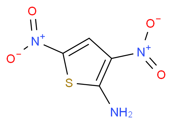 2-氨基-3,5-二硝基噻吩_分子结构_CAS_2045-70-7)