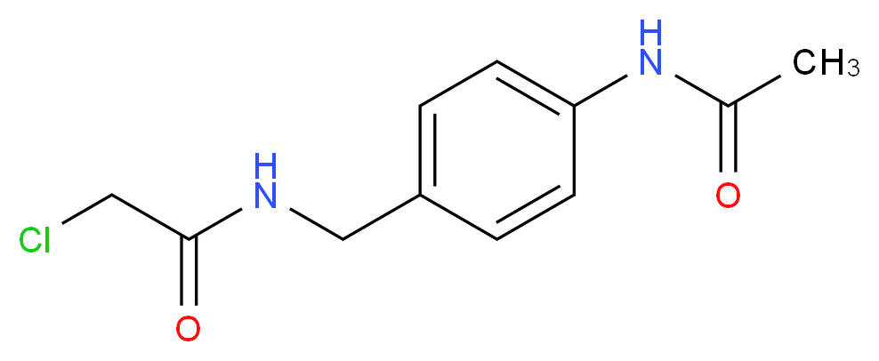 2-chloro-N-[(4-acetamidophenyl)methyl]acetamide_分子结构_CAS_102677-62-3