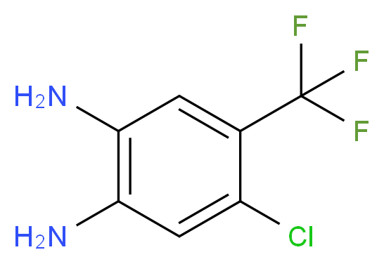 4-Chloro-5-(trifluoromethyl)benzene-1,2-diamine_分子结构_CAS_157590-59-5)