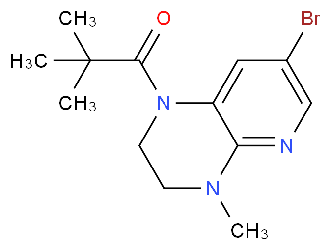 1-(7-bromo-4-methyl-3,4-dihydropyrido[2,3-b]pyrazin-1(2H)-yl)-2,2-dimethylpropan-1-one_分子结构_CAS_1142192-65-1)