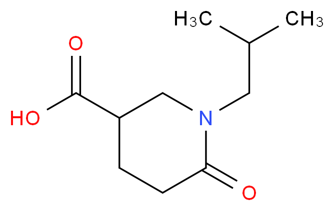 1-(2-methylpropyl)-6-oxopiperidine-3-carboxylic acid_分子结构_CAS_915924-95-7