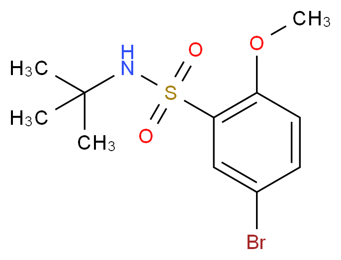 5-Bromo-N-tert-butyl-2-methoxybenzenesulphonamide 98%_分子结构_CAS_871269-15-7)