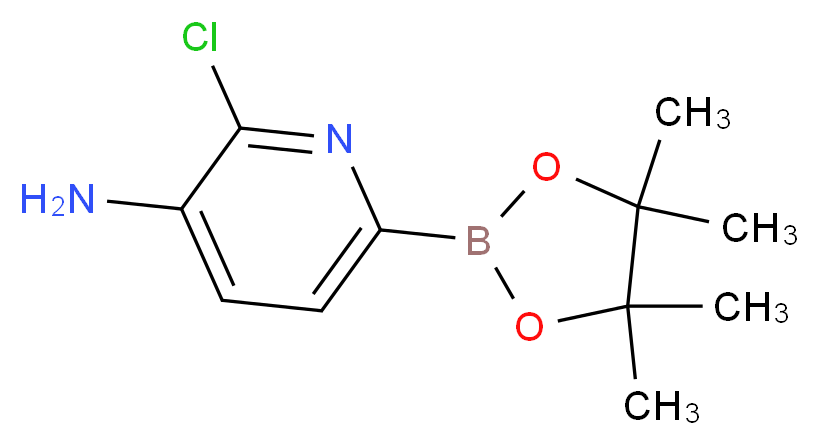 2-Chloro-6-(4,4,5,5-tetramethyl-1,3,2-dioxaborolan-2-yl)pyridin-3-amine_分子结构_CAS_1150561-74-2)