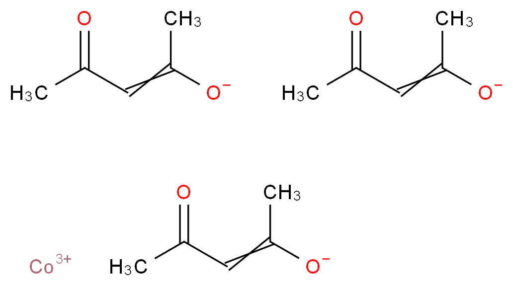 cobalt(3+) ion tris(4-oxopent-2-en-2-olate)_分子结构_CAS_21679-46-9