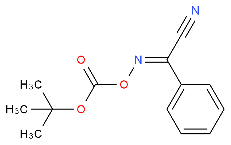 tert-butyl (E)-[cyano(phenyl)methylidene]amino carbonate_分子结构_CAS_58632-95-4