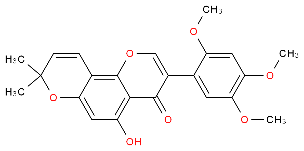 5-hydroxy-8,8-dimethyl-3-(2,4,5-trimethoxyphenyl)-4H,8H-pyrano[2,3-h]chromen-4-one_分子结构_CAS_3044-60-8