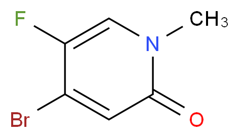 4-Bromo-5-fluoro-1-methylpyridin-2(1H)-one_分子结构_CAS_1193334-87-0)