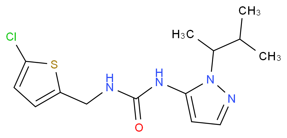 N-[(5-chloro-2-thienyl)methyl]-N'-[1-(1,2-dimethylpropyl)-1H-pyrazol-5-yl]urea_分子结构_CAS_)