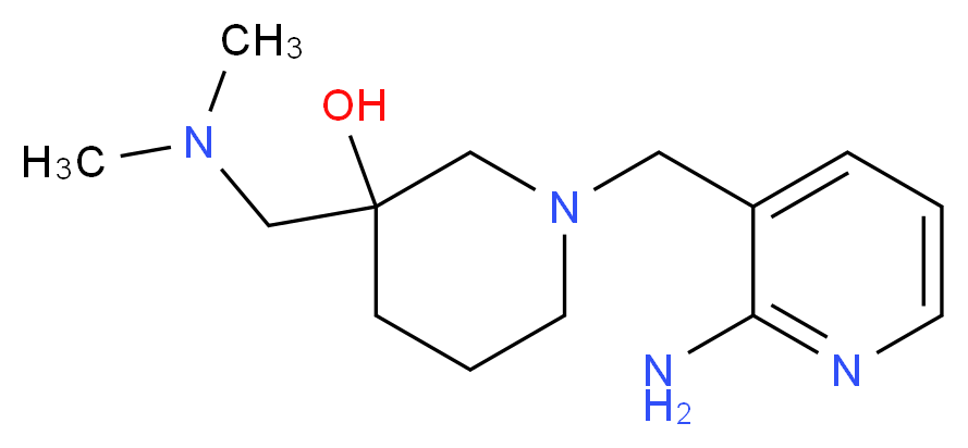 1-[(2-amino-3-pyridinyl)methyl]-3-[(dimethylamino)methyl]-3-piperidinol_分子结构_CAS_)