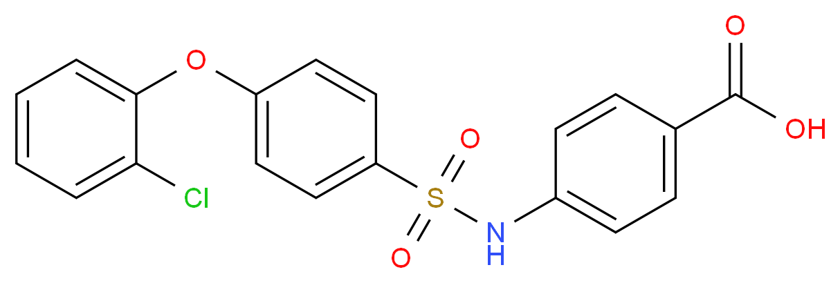4-[4-(2-氯苯氧基)苯基磺酰胺]苯甲酸_分子结构_CAS_606944-48-3)