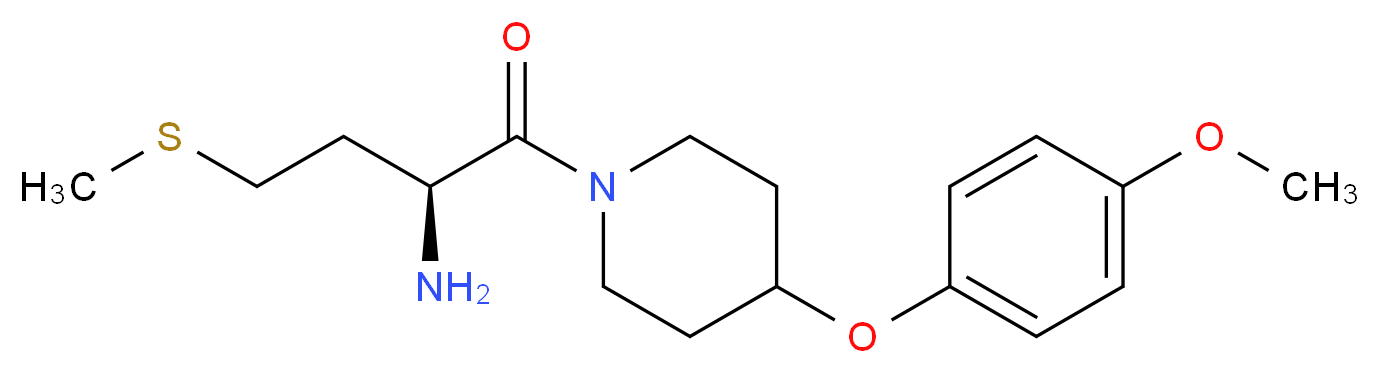 (2S)-1-[4-(4-methoxyphenoxy)-1-piperidinyl]-4-(methylthio)-1-oxo-2-butanamine_分子结构_CAS_)