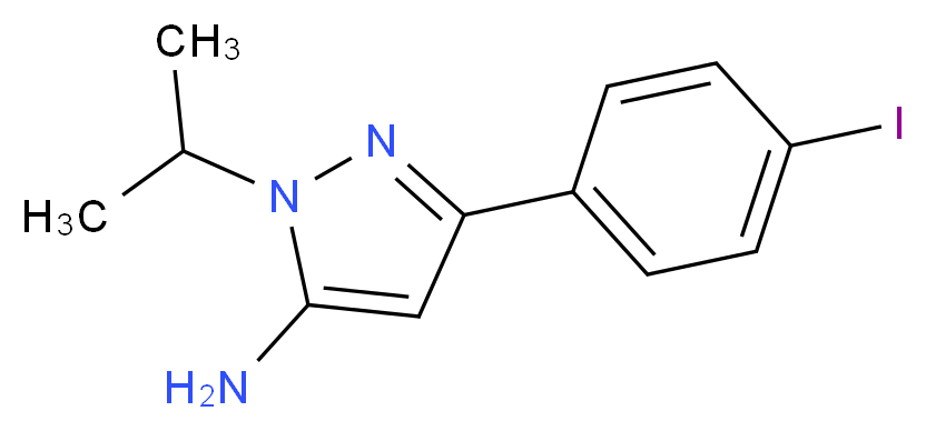 3-(4-iodophenyl)-1-(propan-2-yl)-1H-pyrazol-5-amine_分子结构_CAS_1017781-38-2