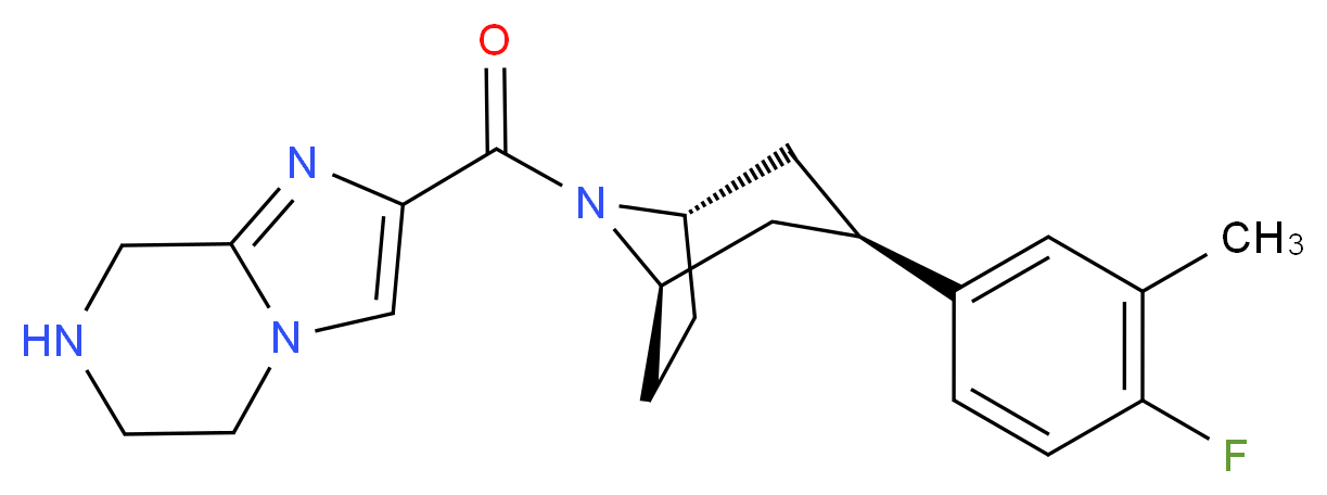 2-{[(3-endo)-3-(4-fluoro-3-methylphenyl)-8-azabicyclo[3.2.1]oct-8-yl]carbonyl}-5,6,7,8-tetrahydroimidazo[1,2-a]pyrazine_分子结构_CAS_)