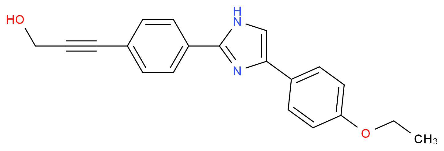 3-{4-[4-(4-ethoxyphenyl)-1H-imidazol-2-yl]phenyl}prop-2-yn-1-ol_分子结构_CAS_)