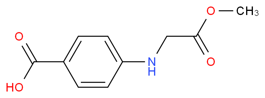 4-[(2-methoxy-2-oxoethyl)amino]benzoic acid_分子结构_CAS_70857-08-8