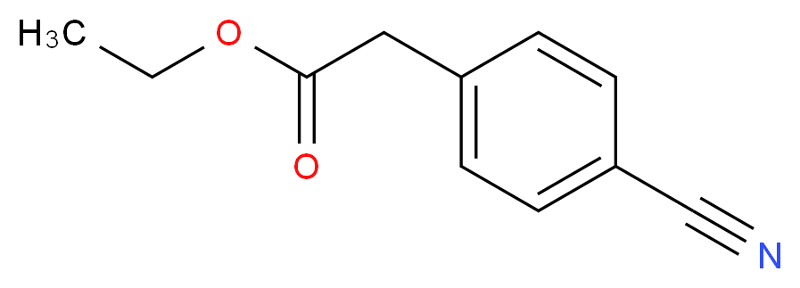 ethyl 2-(4-cyanophenyl)acetate_分子结构_CAS_1528-41-2