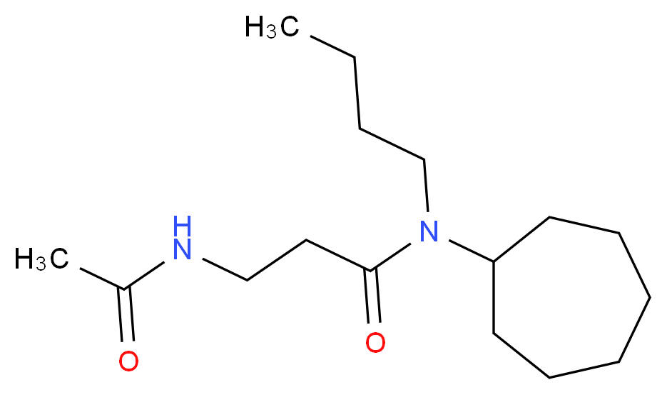 3-(acetylamino)-N-butyl-N-cycloheptylpropanamide_分子结构_CAS_)