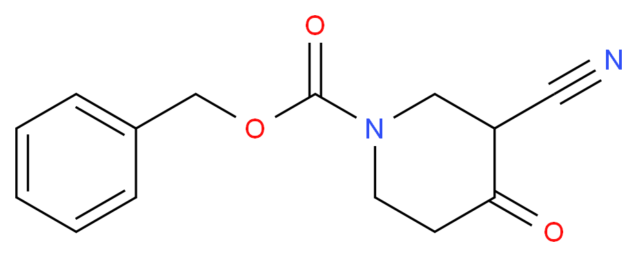 benzyl 3-cyano-4-oxopiperidine-1-carboxylate_分子结构_CAS_916423-53-5