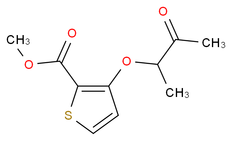 Methyl 3-(1-methyl-2-oxopropoxy)-2-thiophenecarboxylate_分子结构_CAS_)