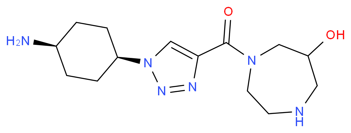 1-{[1-(cis-4-aminocyclohexyl)-1H-1,2,3-triazol-4-yl]carbonyl}-1,4-diazepan-6-ol_分子结构_CAS_)