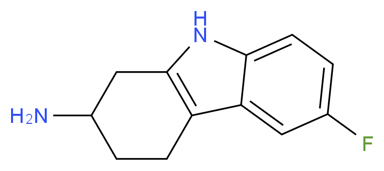 6-fluoro-2,3,4,9-tetrahydro-1H-carbazol-2-amine_分子结构_CAS_907211-97-6