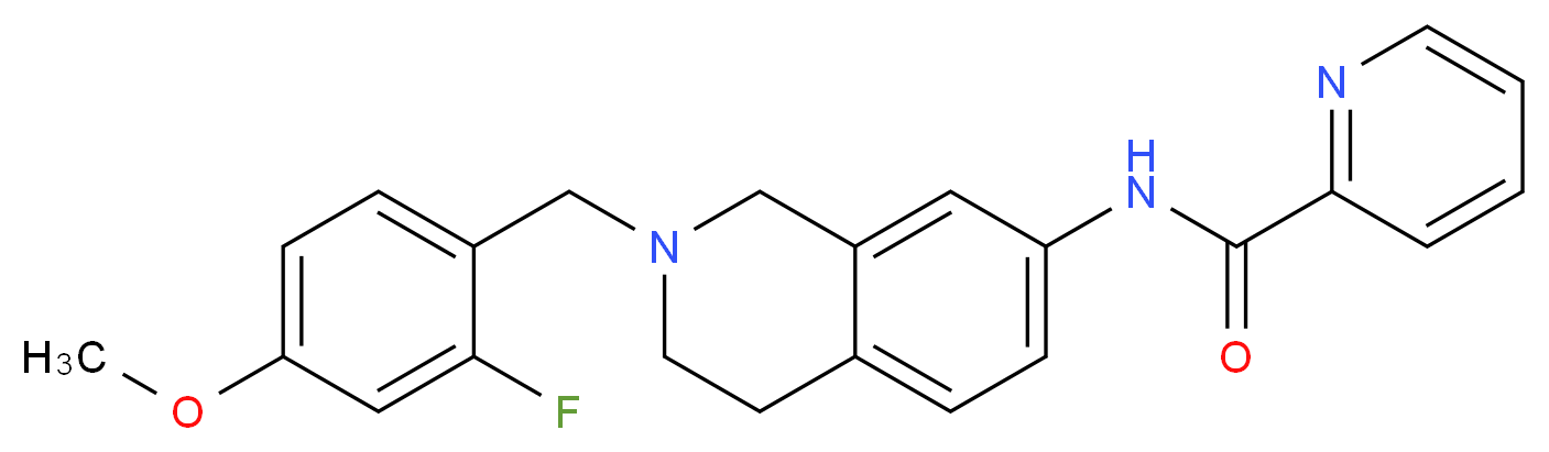 N-[2-(2-fluoro-4-methoxybenzyl)-1,2,3,4-tetrahydro-7-isoquinolinyl]-2-pyridinecarboxamide_分子结构_CAS_)