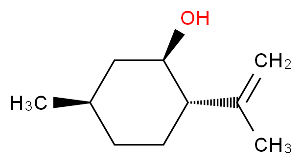 (1R,2S,5R)-5-methyl-2-(prop-1-en-2-yl)cyclohexan-1-ol_分子结构_CAS_7786-67-6