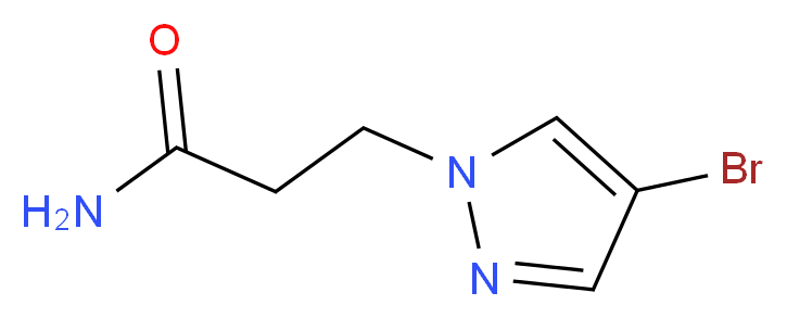 3-(4-Bromo-1H-pyrazol-1-yl)propanamide_分子结构_CAS_1177349-02-8)