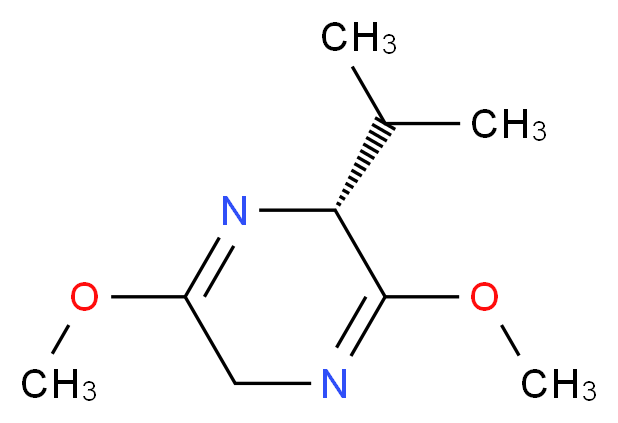 (2R)-3,6-dimethoxy-2-(propan-2-yl)-2,5-dihydropyrazine_分子结构_CAS_109838-85-9