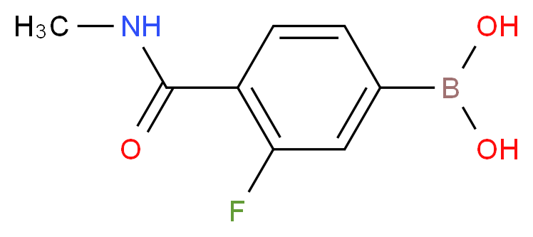 [3-fluoro-4-(methylcarbamoyl)phenyl]boronic acid_分子结构_CAS_849833-86-9