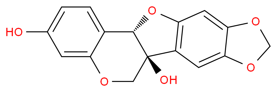 (1S,12S)-5,7,11,19-tetraoxapentacyclo[10.8.0.0<sup>2</sup>,<sup>1</sup><sup>0</sup>.0<sup>4</sup>,<sup>8</sup>.0<sup>1</sup><sup>3</sup>,<sup>1</sup><sup>8</sup>]icosa-2(10),3,8,13,15,17-hexaene-1,16-diol_分子结构_CAS_61218-44-8