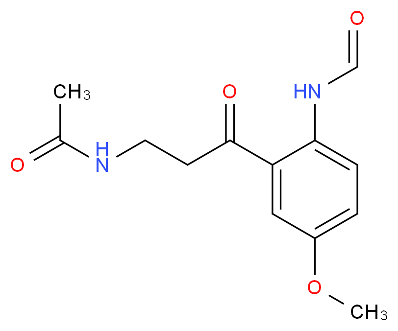 N-[3-(2-formamido-5-methoxyphenyl)-3-oxopropyl]acetamide_分子结构_CAS_52450-38-1