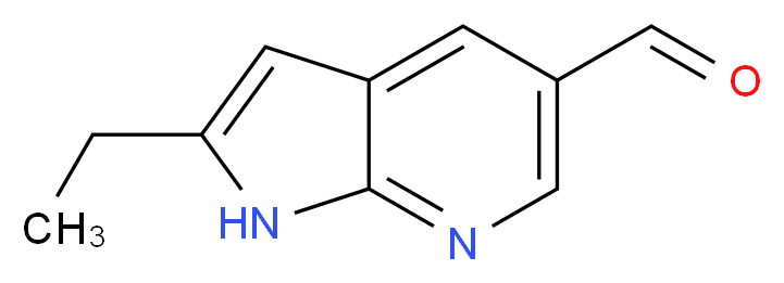 2-Ethyl-1H-pyrrolo[2,3-b]pyridine-5-carbaldehyde_分子结构_CAS_1246088-51-6)