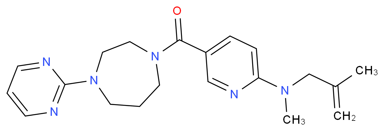 N-methyl-N-(2-methyl-2-propen-1-yl)-5-{[4-(2-pyrimidinyl)-1,4-diazepan-1-yl]carbonyl}-2-pyridinamine_分子结构_CAS_)
