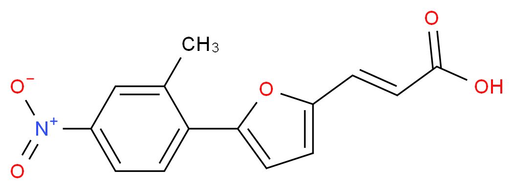 (E)-3-(5-(2-methyl-4-nitrophenyl)furan-2-yl)acrylic acid_分子结构_CAS_)