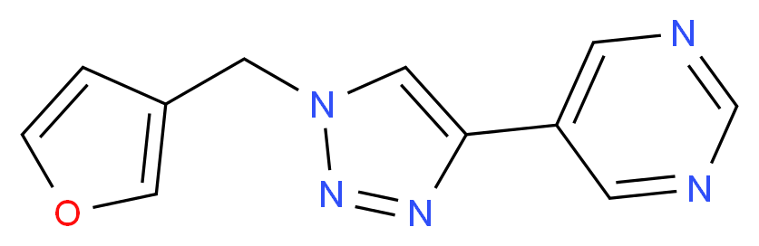 5-[1-(3-furylmethyl)-1H-1,2,3-triazol-4-yl]pyrimidine_分子结构_CAS_)