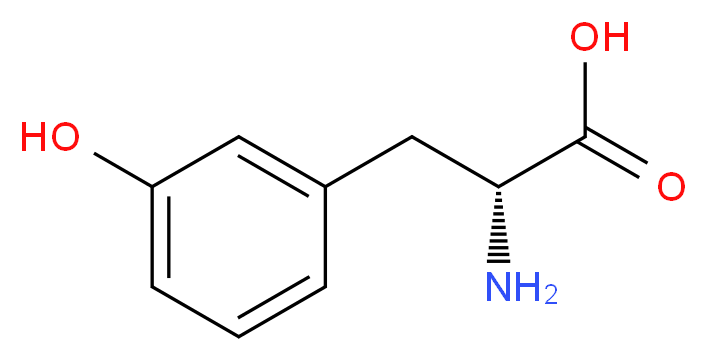 (2R)-2-amino-3-(3-hydroxyphenyl)propanoic acid_分子结构_CAS_32140-49-1