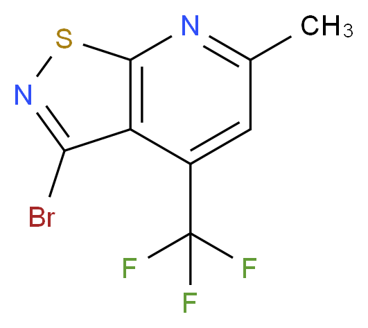 3-bromo-6-methyl-4-(trifluoromethyl)isothiazolo[5,4-b]pyridine_分子结构_CAS_296797-19-8)