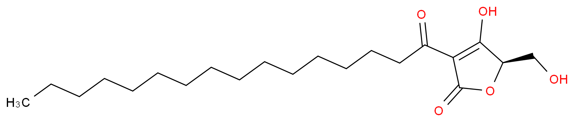 (5R)-3-hexadecanoyl-4-hydroxy-5-(hydroxymethyl)-2,5-dihydrofuran-2-one_分子结构_CAS_150627-37-5