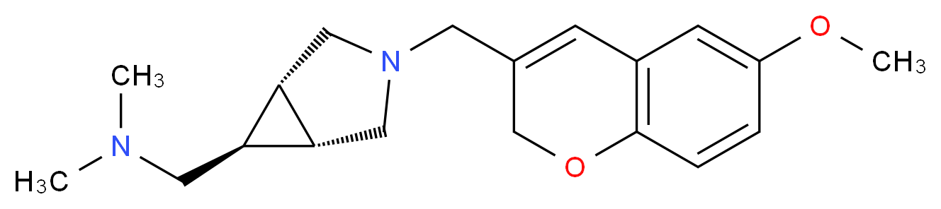 ({(1R*,5S*,6r)-3-[(6-methoxy-2H-chromen-3-yl)methyl]-3-azabicyclo[3.1.0]hex-6-yl}methyl)dimethylamine_分子结构_CAS_)