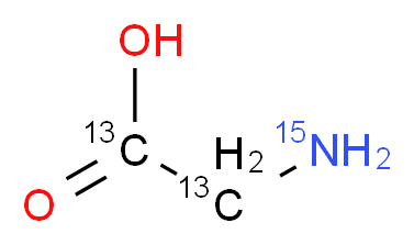 Glycine-13C2,15N_分子结构_CAS_)