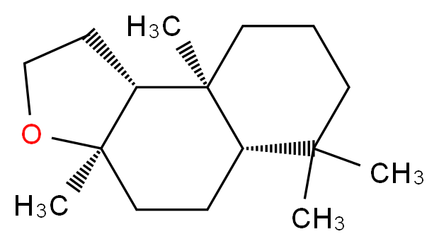 (3aR,5aS,9aS,9bR)-3a,6,6,9a-tetramethyl-dodecahydronaphtho[2,1-b]furan_分子结构_CAS_6790-58-5