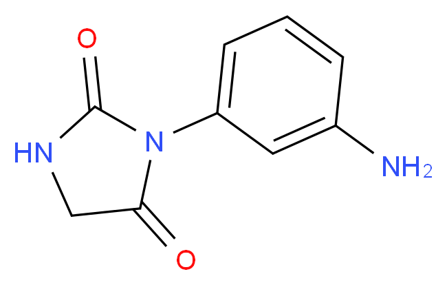 3-(3-aminophenyl)-2,4-imidazolidinedione_分子结构_CAS_702638-03-7)