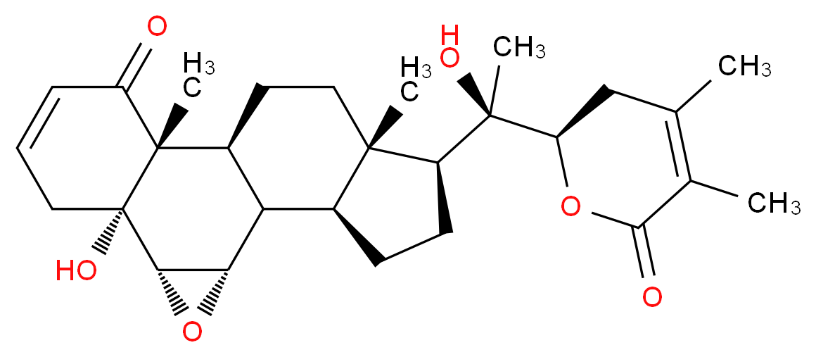 (1S,2S,4S,5R,10R,11S,14S,15S,18S)-15-[(1R)-1-[(2R)-4,5-dimethyl-6-oxo-3,6-dihydro-2H-pyran-2-yl]-1-hydroxyethyl]-5-hydroxy-10,14-dimethyl-3-oxapentacyclo[9.7.0.0<sup>2</sup>,<sup>4</sup>.0<sup>5</sup>,<sup>1</sup><sup>0</sup>.0<sup>1</sup><sup>4</sup>,<sup>1</sup><sup>8</sup>]octadec-7-en-9-one_分子结构_CAS_32911-62-9